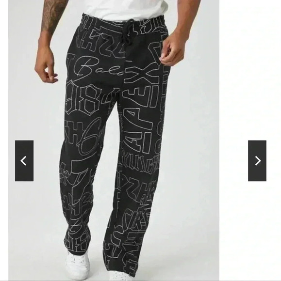 ☆☆☆Stiched embroidery graphic joggers - Picture 8 of 8